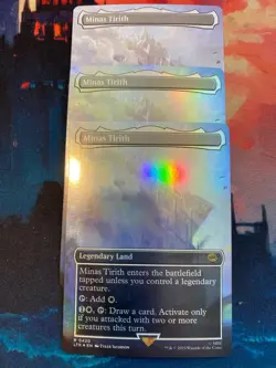 MTG Lord of the Rings Minas Tirith Borderless x 3, Two Foil LP - Image 1