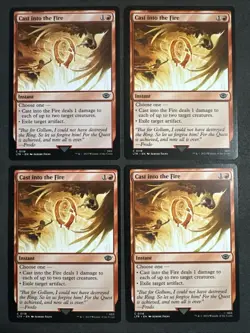 Cast into the Fire - The Lord of the Rings (LTR) x4 (Playset) MINT MTG Magic - Image 1
