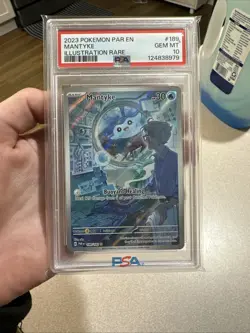 PSA 10 Gem Mint Mantyke 189/182 Paradox Rift: Illustration Rare Pokemon 2023 NEW - Image 2