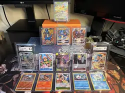 Pokemon and One Piece card lot (14 cards total) - Image 1