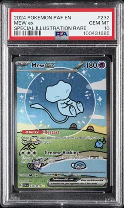 2024 POKEMON PAF EN-PALDEAN FATES SPECIAL ILLUSTRATION RARE #232 MEW EX PSA 10 - Image 1