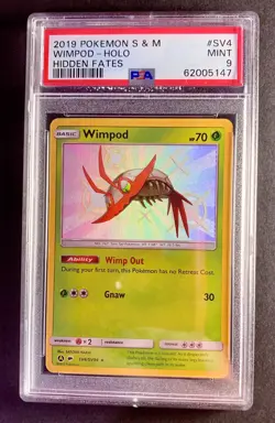 2019 Pokemon Hidden Fates Holo PSA 9 Wimpod SV4 🔥🔥🔥 - Image 1
