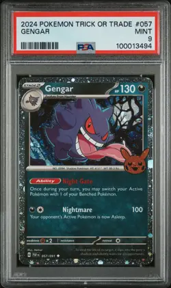 2024 POKEMON TRICK OR TRADE #057 GENGAR PSA 9 - Image 1