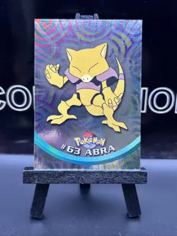 2000 - Pokemon Blue Topps - TV Animation Edition - #63 Abra - Holo Foil - LP - Image 2