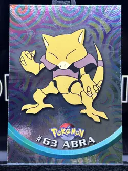 2000 - Pokemon Blue Topps - TV Animation Edition - #63 Abra - Holo Foil - LP - Image 3