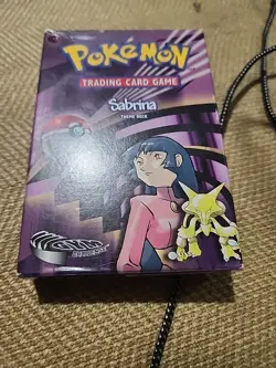 Pokemon Sabrina Theme Deck Gym Challenge Box with Counters And Full Deck - Image 1