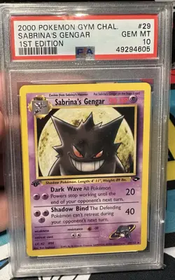 Pokemon Sabrina's Gengar Gym Challenge 1st Edition Rare #29 PSA 10 Gem Mint - Image 1