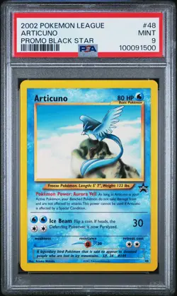 2002 POKEMON LEAGUE PROMO BLACK STAR #48 ARTICUNO PSA 9 - Image 1
