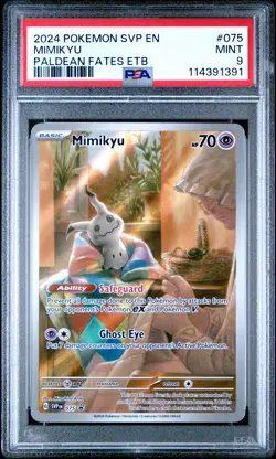 2024 POKEMON SVP EN-SV BLACK STAR PROMO #075 MIMIKYU PSA 9 - Image 1