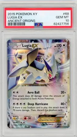 Pokemon XY Ancient Origins Lugia EX 68/98 PSA 10 - Image 1
