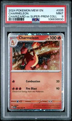 PSA 9 Charmeleon 005/165 Pokemon MEW Charizard ex Premium Collection Holo MINT - Image 1