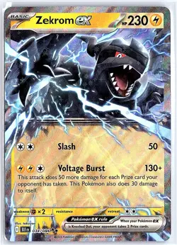 2025 Pokemon SV Black Bolt - BLK EN Zekrom ex Double Rare Holo Stars #034/086 - Image 1