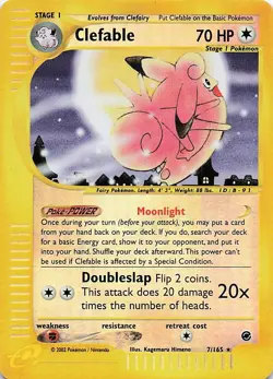 Clefable 41/165 Expedition Base Set Reverse Holo Pokemon TCG - Image 1