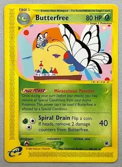 Pokemon Butterfree 38/165 Expedition Base Set Pokemon TCG Non Holo LP - Image 1