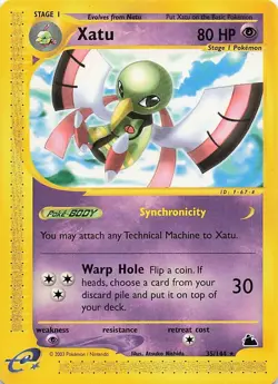 Pokemon TCG Xatu 35/144 Non Holo Rare Skyridge NM - Image 1