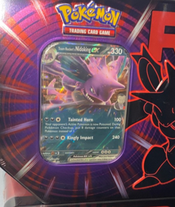 Pokemon TCG Fall Team Rockets Tin Nidoking FACTORY SEALED Destined Rivals & JT - Image 2