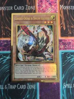 Yu-Gi-Oh! Ghost Ogre & Snow Rabbit (Alternate Art) MAGO-EN009 1st Premium Gold - Image 1
