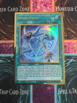 Yu-Gi-Oh! Invocation MGED-EN044 1st Edition Premium Gold Rare NM - Image 1