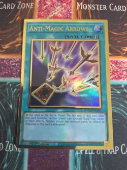 Yu-Gi-Oh! TCG Anti-Magic Arrows MAGO-EN043 Premium Gold Rare 1st Edition NM - Image 1