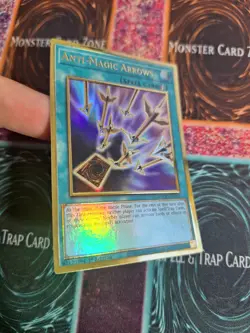 Yu-Gi-Oh! TCG Anti-Magic Arrows MAGO-EN043 Premium Gold Rare 1st Edition NM - Image 2