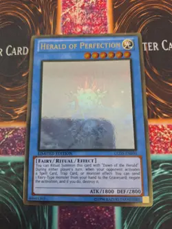 Yugioh Herald of Perfection GLD5-EN030 Gold Ghost Rare Limited Near Mint - Image 1