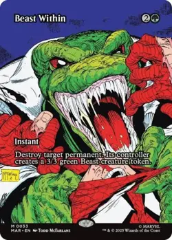 ~ Beast Within (Borderless) ~ NM ~ Marvel Eternal-Legal ~ MTG ~ - Image 1