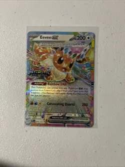 Pokemon Eevee EX TCG Prismatic Evolutions Double Rare Rainbow Holo Card 075/131 - Image 1