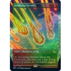 Foil Stomping Ground (borderless) M/NM Magic: The Gathering MTG Unfinity - Image 1