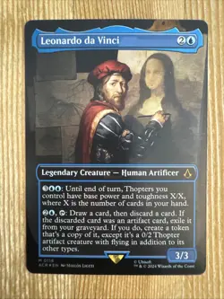 MTG Assassin's Creed Leonardo da Vinci x1 Mythic Borderless Foil NM - Image 1