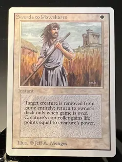 Magic the Gathering MTG Unlimited Swords to Plowshares NM (Beta Bob) - Image 1
