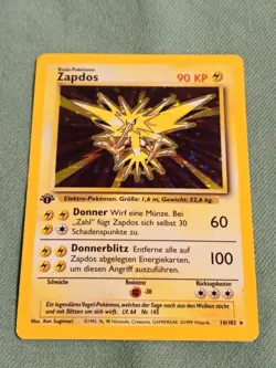 Pokemon Zapdos 16/102 Holo German 1st Edition Base Set - Image 5