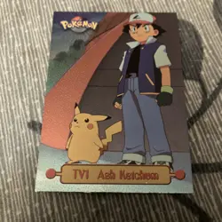topps Pokemon TV Animation Edition Series 1 Holo Foil TV1 Ash Ketchum - Image 1
