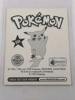 1999 Topps Merlin Pokemon, Ash Ketchum, Gold Prism Holo. PACK FRESH! - Image 2