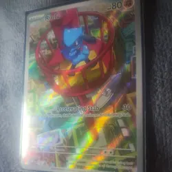 Pokemon TCG - Riolu - Mega Evolutions 010 Black Star Promo Full Art Holo - Image 2