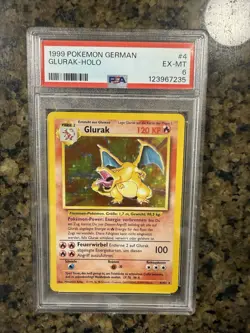 1999 Pokemon German #4 Glurak CHARIZARD Holo PSA 6 - Base Set - Image 1