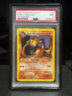 2000 Pokemon Rocket DARK CHARIZARD #21 PSA 9 1st Edition! - Image 1