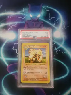 PSA 7 NEAR MINT POKEMON ARCANINE BASE SET 23/102 REGULAR SHADOWLESS UNCOMMON - Image 1