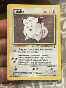 pokemon base set 2 holos Lot - Poliwrath, Hitmonchan, & Clefairy - See Pics - Image 2