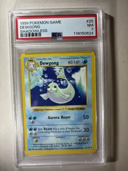 1999 POKEMON BASE SET SHADOWLESS #25 DEWGONG PSA 7 Low Population 💥 - Image 1