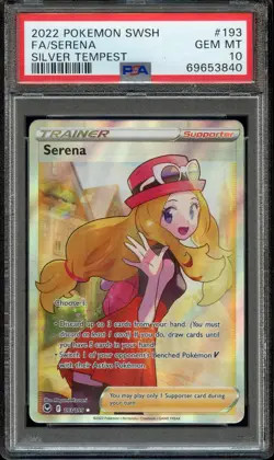 Serena #193 - Pokemon Silver Tempest Full Art - PSA 10 Gem Mint - Image 1