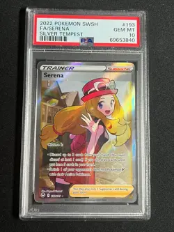 Serena #193 - Pokemon Silver Tempest Full Art - PSA 10 Gem Mint - Image 3