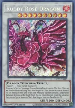 Yugioh! Ruddy Rose Dragon - LIOV-EN035 - Secret Rare - 1st Edition Near Mint, En - Image 1