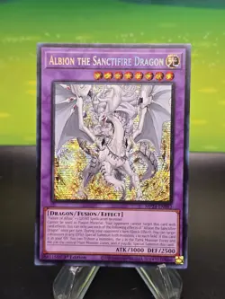 Albion The Sanctifire Dragon MP24-EN082 Prismatic Secret Rare NM 1st Ed YuGiOh! - Image 1