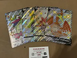 4 Pokemon Jumbo V EX Shiny Promo Card Eldegross Skeledrige Boltund Cramorant Tcg - Image 1