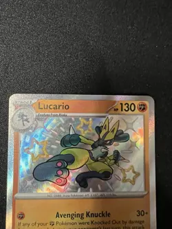 Pokemon TCG Lucario Paldean Fates Shiny Rare Holo Card 174/091 NM/M Condition - Image 2