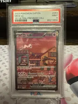 Pokemon TCG Mew EX Black Star Promo Card SVP053 PSA9 - Image 1