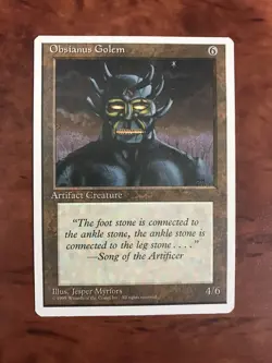 Obsianus Golem MTG Magic the Gathering Card NM Near Mint Fourth 4th Edition - Image 1