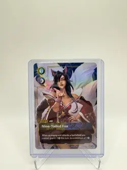 Riftbound League of Legends TCG Ahri Nine-Tailed Fox 255/298 ENGLISH Legend Card - Image 1