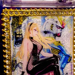 Kalifa One Piece Gundam Metal Framed Card #31/100 Jewel Encrusted Gold Plated - Image 2