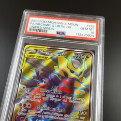 PSA 10 Garchomp & Giratina GX 228/236 Pokemon Unified Minds Rainbow Graded Card - Image 2